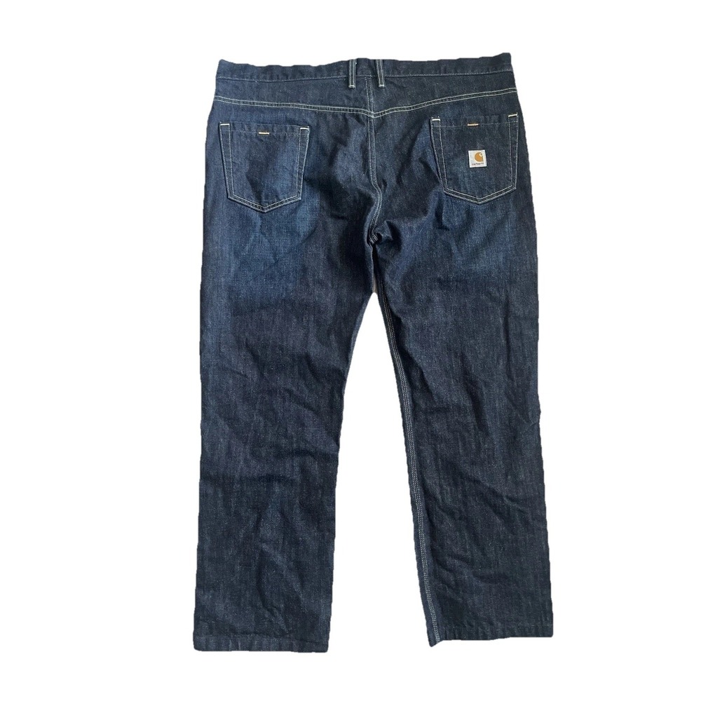 Carhartt Dark Wash Men's Denim Jeans Size 44 X 32 Slim Fit Straight Casual - Picture 2 of 6